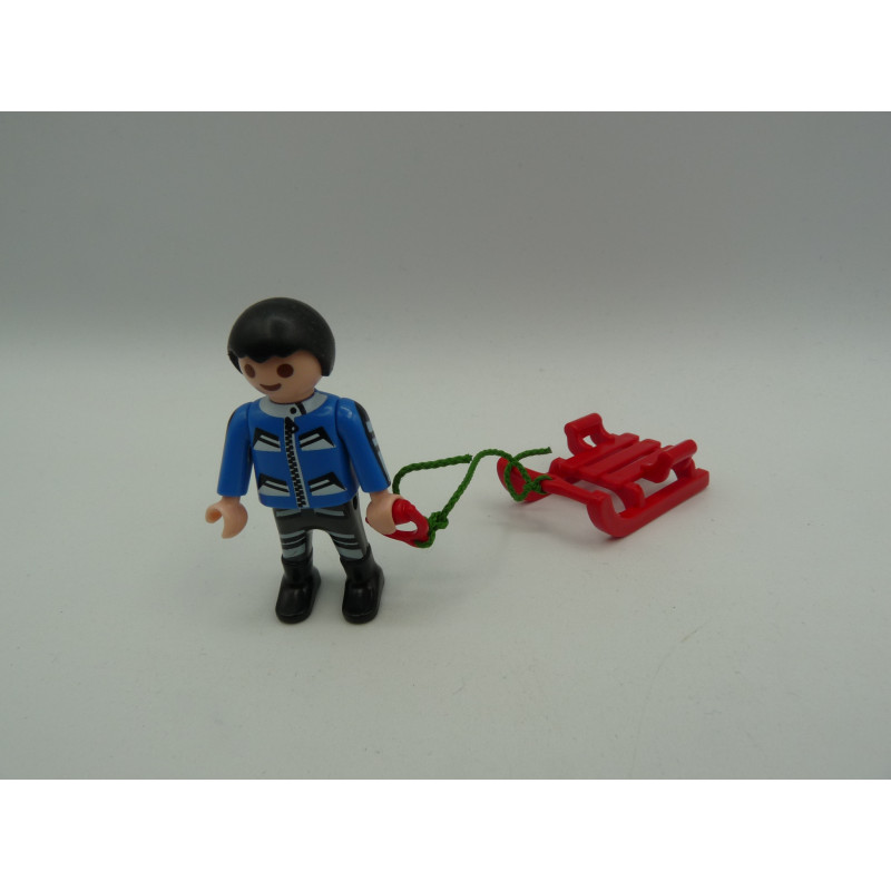 PLAYMOBIL ENFANTS AVEC LUGE